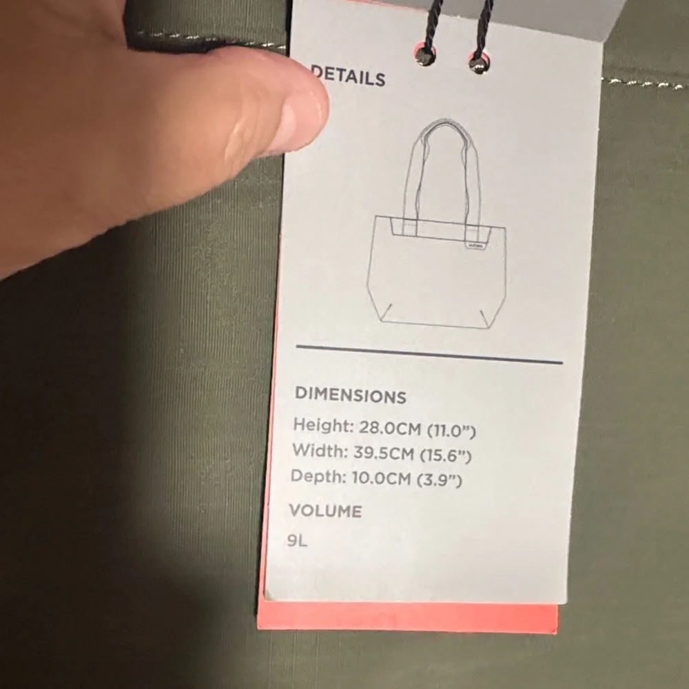 NWT ALPAKA Olive Green Elements Tote Bag (S)